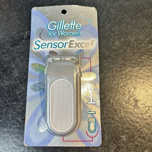 Gillette Sensor Excel Women Handle Shaver w 1 Blade USA Made Vintage 1999 Gray - Picture 2 of 5